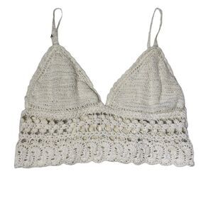 Billabong Ivory Cotton Crochet Bralette Top
